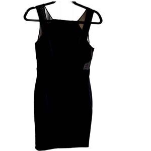 NWT black Jay Godfrey sheath cut out mesh dress  Size 0